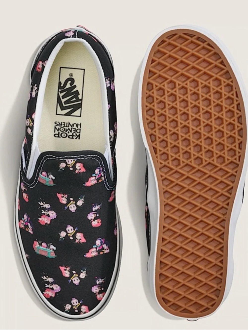 K-Pop Demon Hunters Vans Slip-Ons shoe womens 11 mens 9.5 new limited release